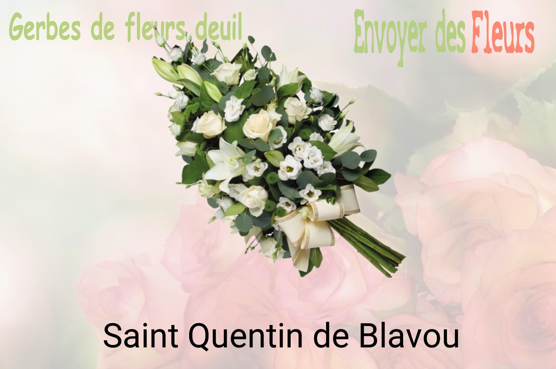 Gerbe de fleurs de deuil livrée à Saint-Quentin-de-Blavou